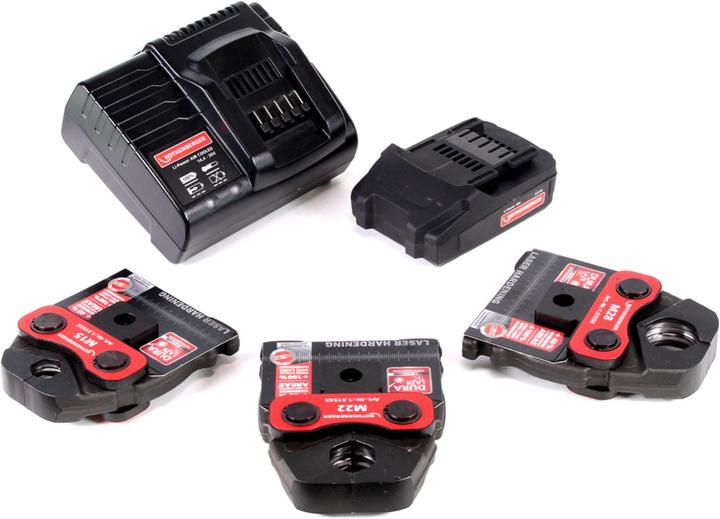 Actual product image Rothenberger ROMAX Compact TT 18V battery press machine + 1x battery 2.0Ah + charger + press jaw set + (390 mm)