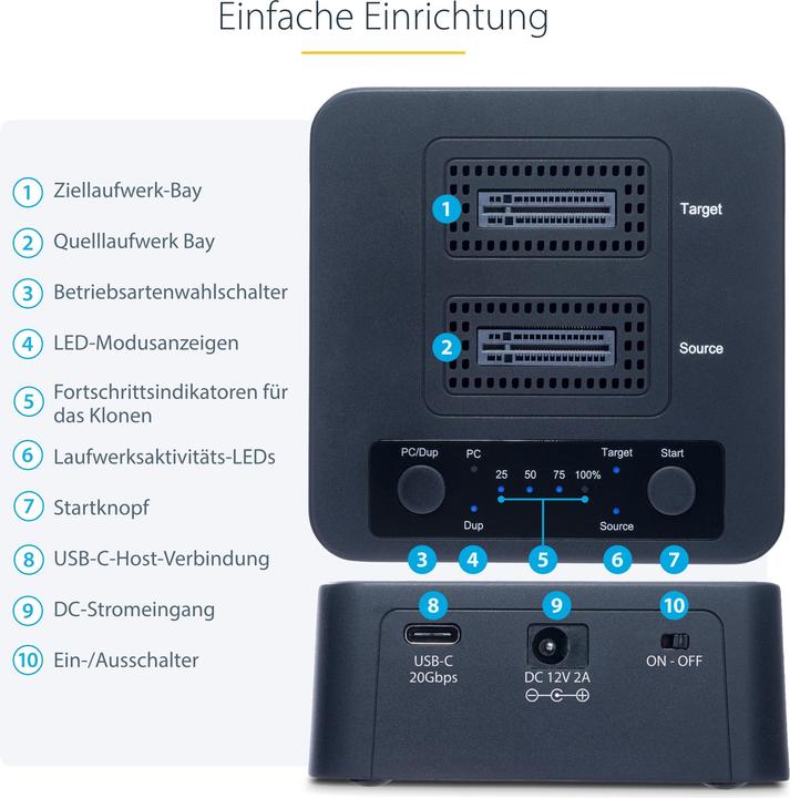 Immagine prodotto StarTech DUPLICATORE 1:1 M.2 NVME