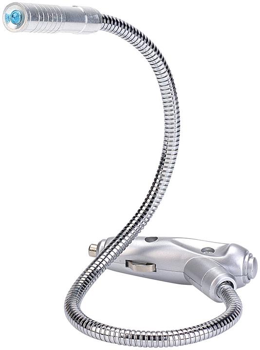 Produktbild Lunartec LED-Auto-Schwanenhals-Leselampe für den Kfz-Zigarettenanzünder