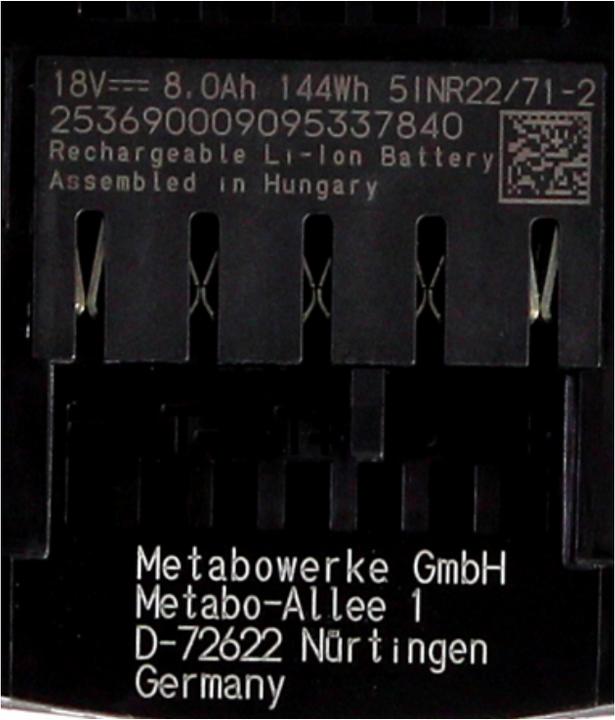 Image du produit Metabo Pack de batteries LiHD (18 V)