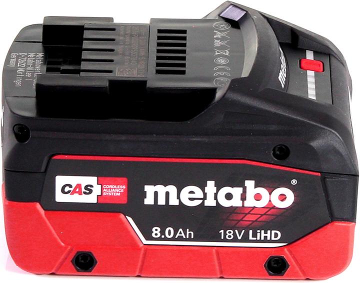 Image du produit Metabo LiHD 2x pack batterie 18V 8.0Ah ( 625369000 ) + chargeur ASC 145 ( 627378000 ) (18 V)