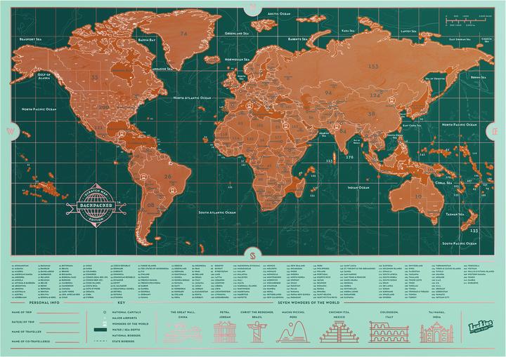 Scratch Map Backpacker (42 x 29 cm)