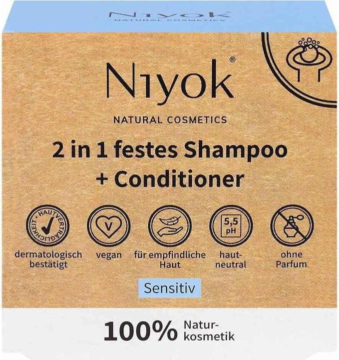 Produktbild Niyok Festes Shampoo und Conditioner Sensitiv 80 g (Festes Shampoo)