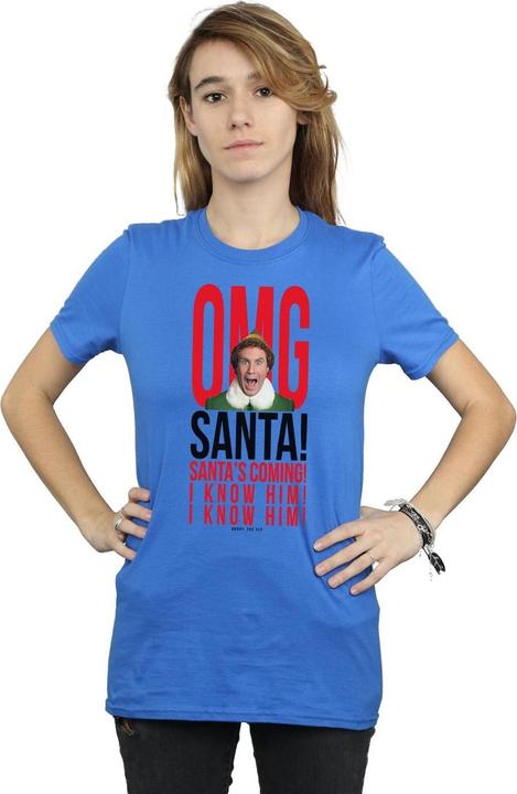 Immagine prodotto Elf OMG Santa I Know Him Maglietta Ampia Donna (3XL)