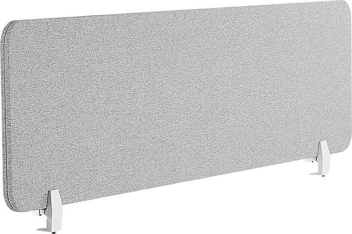 Actual product image Beliani Desk divider light grey 160 x 40 cm WALLY