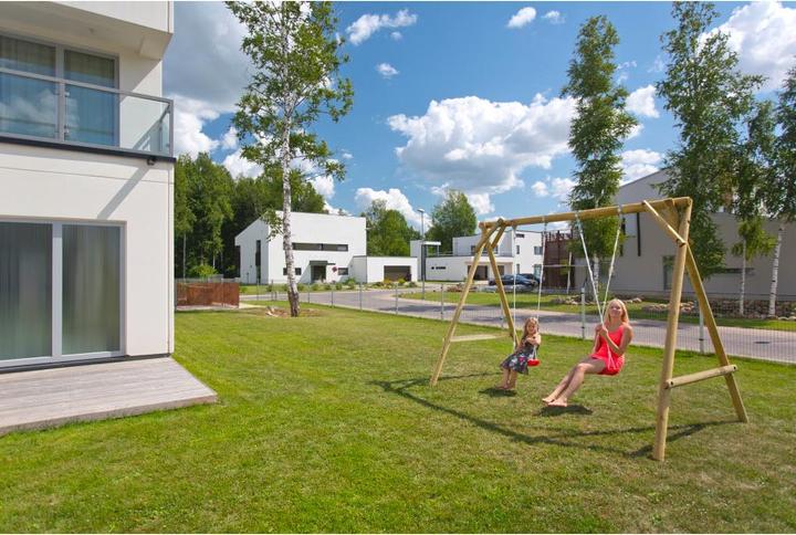 Actual product image Colibri Round wooden children's swing with 2 swing boards
