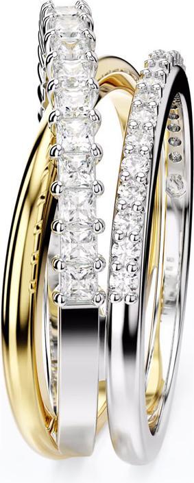 Produktbild Swarovski Hyperbola Ring Verschiedene Schliffe Weiss Metallmix (52)