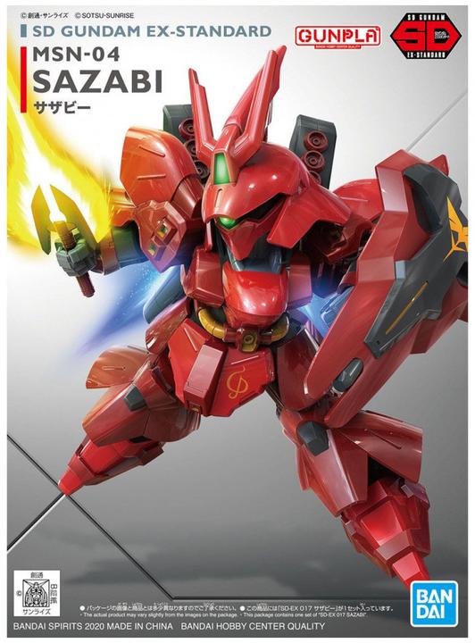 Actual product image Bandai GUNDAM - SD EX Standard Sazabi Gundam SD - Model Kit