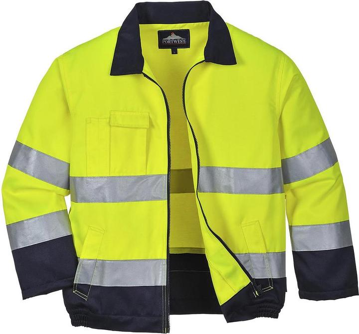Actual product image Portwest Mens Madrid Contrast High-Vis Bomber Jacket (L)