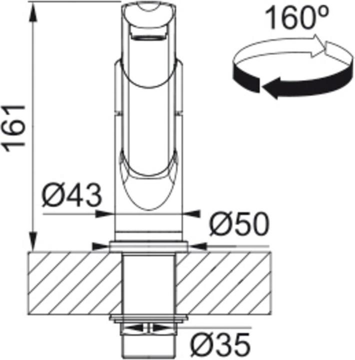 Actual product image Franke Armatur Lisa Schwenkauslauf Hochdruck C