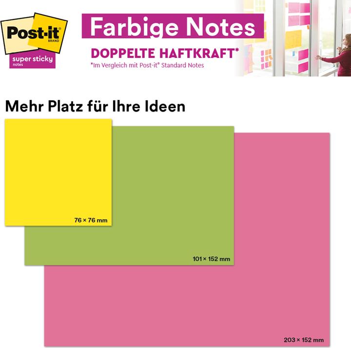 Image du produit Post-it Super Sticky (152 x 101 mm)