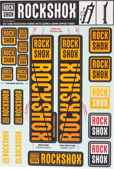 Produktbild RockShox Aufkleberset Fahrradgabel bis 2018