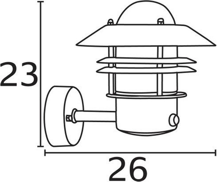 Actual product image Nordlux Blokhus, Wall lamp w Sensor, Galvanized (E27, IP54)
