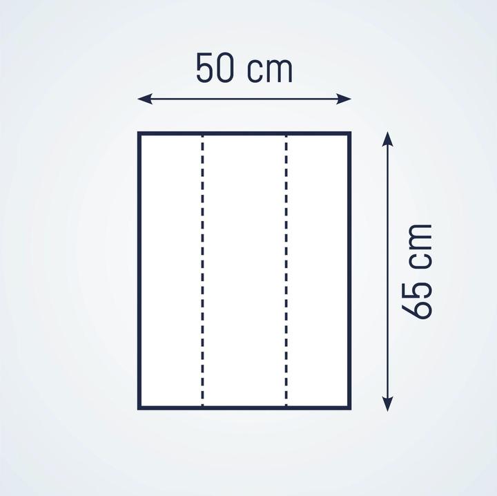 Produktbild Julius Zöllner 2-Keil Mulde 50/65, Folie Uni Weiss (50 x 65 cm)