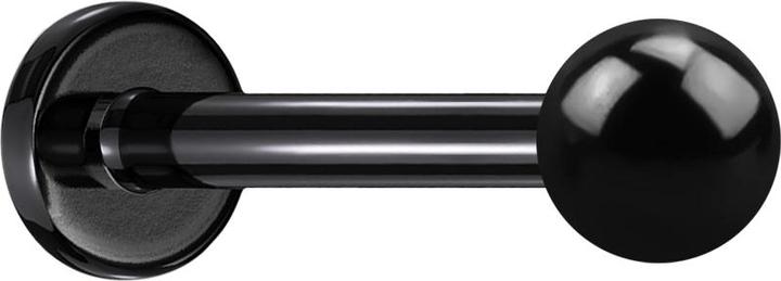 Image du produit Star Piercing Labret noir avec boule (sans laiton, Acier chirurgical 316L)