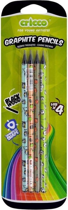 Produktbild Cricco Dreieckiger HB-Bleistift aus schwarzem Holz, 4 Stk. (4 x)