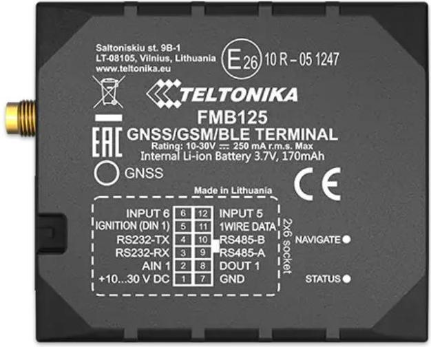Actual product image Teltonika FMB125 - GNSS/GSM/Bluetooth tracker