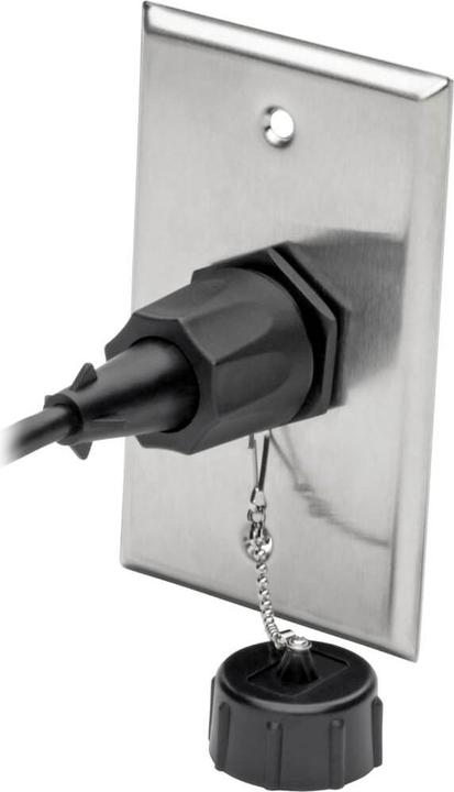 Actual product image Eaton Keystone Jack Cat6/Cat5e RJ45 Shielded Dust Cap Industrial - 110 Punch Down IP68 TAA (RJ45)