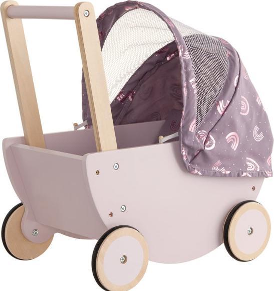 Produktbild Howa Puppenwagen "Rainbow" aus Holz mit faltbarem Verdeck