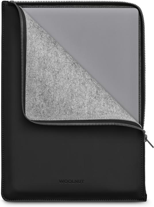 Woolnut Coated Folio -suojatasku 13/14" MacBook, musta (14", Apple)