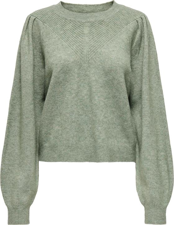 JdY Rundhals Gerippte Ärmelbündchen Raglan-Ärmel Pullover Strickpullover