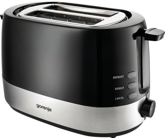 Gorenje Tostapane - nero - 850 W, alloggiamento in plastica e metallo, 7 livelli di doratura, pulsante di