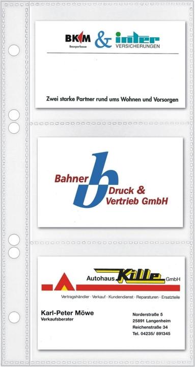 Produktbild Magni Visitenkartenhüllen PP Ersatzeinlagen 10er (90 x 65 mm)