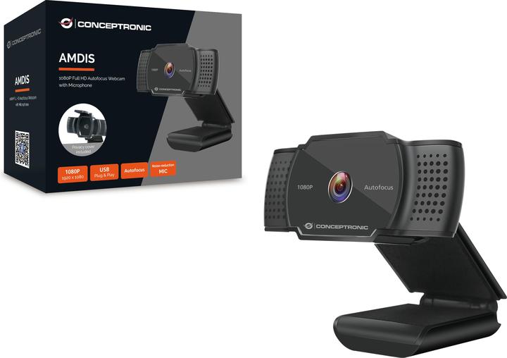 Immagine prodotto Conceptronic Webcam AMDIS 1080P HD Webcam+Microfono sw (2 Mpx)