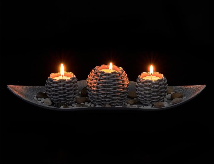 Immagine prodotto Relaxdays Vassoio portacandele grigio