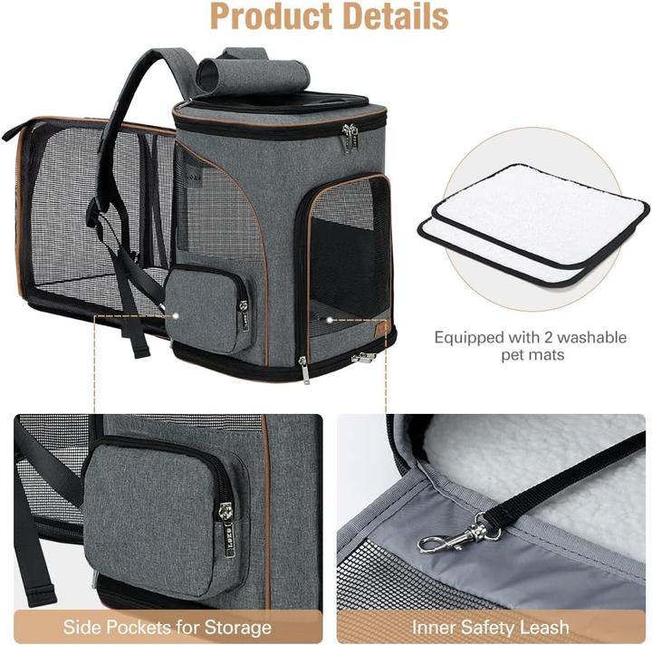Immagine prodotto Lekesky Transportrucksack (Gatto, Cane, Animaletto, Traspirante, Lavabile, Pieghevole)