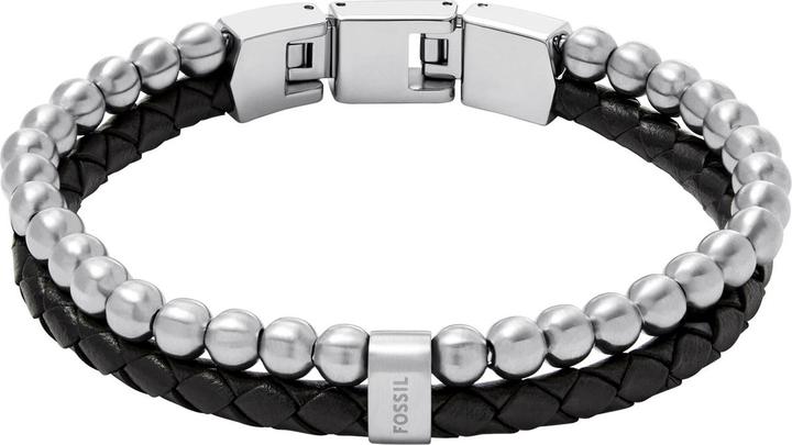 Fossil Armband JEWELRY (21.50 cm, Edelstahl, Leder)