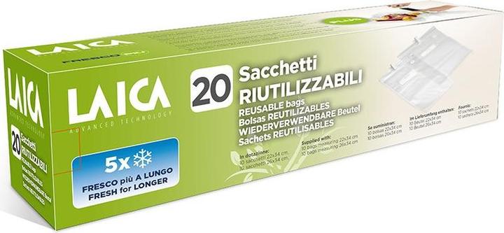 Immagine prodotto Laica 20 BORSE RIUTILIZZABILI 10-22X34 E 10-26X34 VT3521 (20 x)