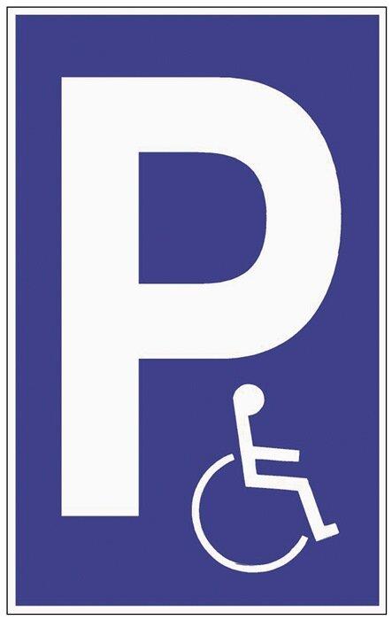 Actual product image HP Autozubehör Parking sign Parking for disabled L250xW400 mm plastic blue/white