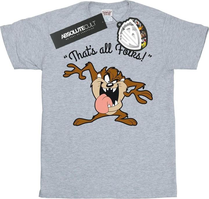 Immagine prodotto Looney Tunes Taz That's All Folks Maglietta Ragazzi (152, 158)