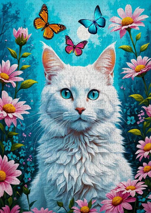 Produktbild Enjoy Puzzle Puzzle 1000 Teile - Weisse Katze (1000 Teile)