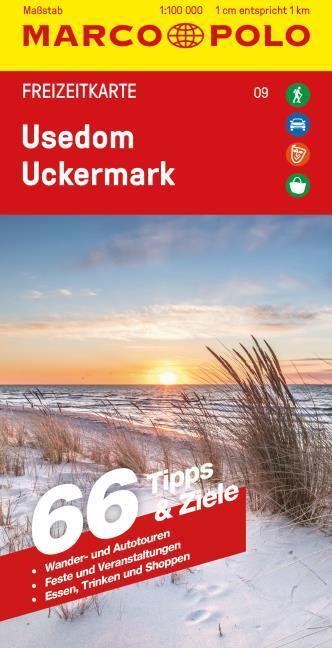 Actual product image Leisure map 9 Usedom, Uckermark 1:100,000