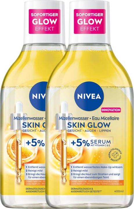 NIVEA Skin Glow Serum Mizellenwasser DUO (Mizellenwasser, 800 ml)