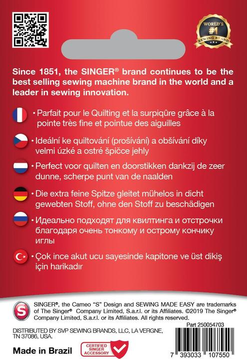 Produktbild Singer MICROTEX Nähmaschinennadel, 90/14, 5er Pack