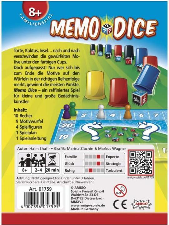 Image du produit Amigo Memo Dice (Allemand)