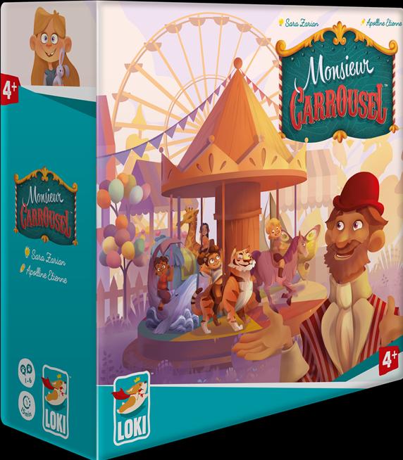 Actual product image Loki Kids 515729 - Monsieur Carrousel, Board Game, for 1-4 Players, from 4 Years (English)