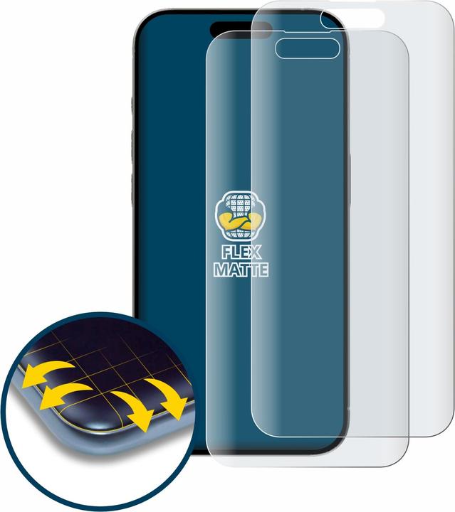 Immagine prodotto BROTECT Full-Cover Pellicola Opaca (2 Pezzo/i, Apple iPhone 15)