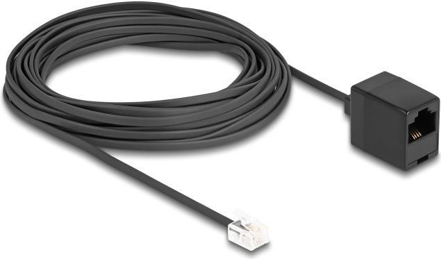 Image du produit Delock Câble téléphonique RJ11 mâle vers RJ45 femelle noir 10 m