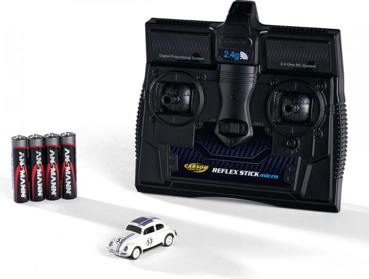 Immagine prodotto Carson 1:87 VW Maggiolino Rallye 2.4G 100% RTR (RTR pronto all'uso)