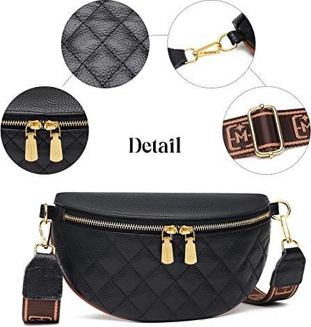 Produktbild Only-Bags.Store Crossbody Bag Breiter Gurt Bauchtasche Stylisch, Kleine Umhängetasche mit Reissverschluss für