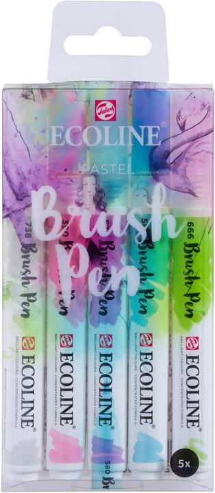 Immagine prodotto Talens Pennello Ecoline Pastello (Multicolore, 5 x)