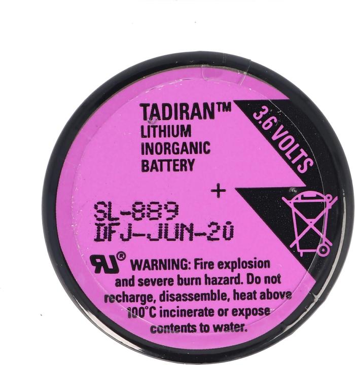 Tadiran Batterie Inorganic SL-386/P Anschlussdrähte, TL-5134, SL-889/P, ER32L65 (1 Stk., 1/10 D, 1000 mAh)