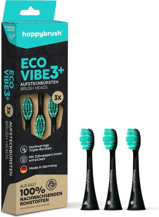 Produktbild happybrush Zahnbürstenkopf Eco Vibe (3 x)