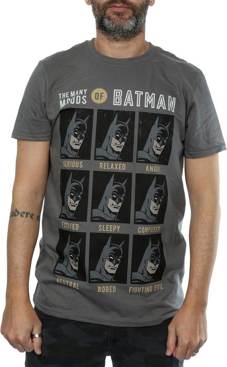 Actual product image Mens The Many Moods Of Batman T-Shirt (L)