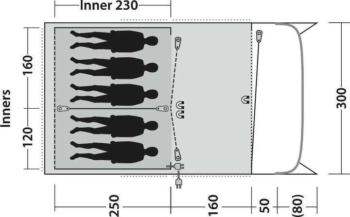 Produktbild Outwell Utah 5 (Tunnelzelt, 25.60 kg, 5 Personen)