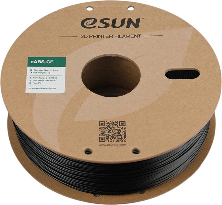 Image du produit eSUN EABS-CF 1,75mm BLACK 1kg (ABS, 1.75 mm, 1000 g, Noir)